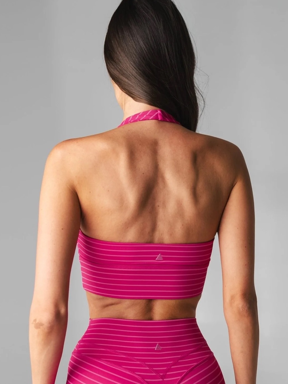 Vitality Pulse Striped Halter Bra Tank - Picture 2 of 5